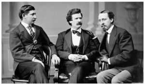 Mark Twain with friends (Library of Congress/Wikimedia commons)