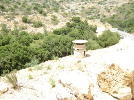 A pillbox on the railway line near Malha