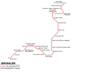 The light rail line