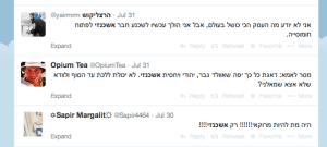 Tweets with Hebrew word 'Ashkenazi' on Twitter