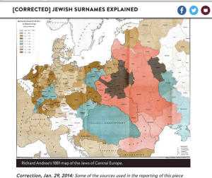 A 'Slate' article on Jewish last names from 2014