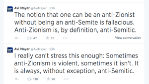 Screenshots from Mayer's Twitter feed