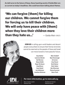 An add by the ADL in the US