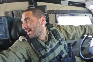 Captain Dana-Picard speaking on the tour (Seth J. Frantzman)