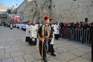 The procession from the Church to meet the Latin Patriarch (Seth J. Frantzman)