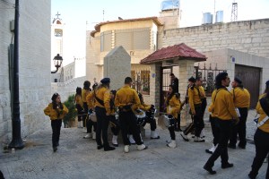 Scout troops after the festivities (Seth J. Frantzman)