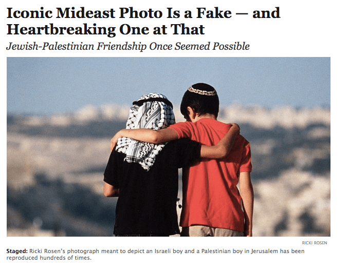 The 'Forward' article and the iconic image (screenshot)