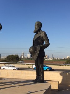 The Herzl statue