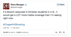 Morgan was outraged over Chapel Hill
