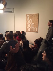 A parlour meeting (Seth J. Frantzman)