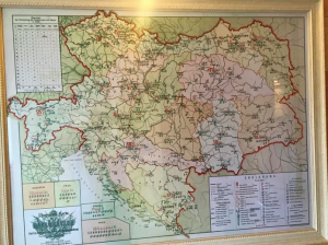 The Austro-Hungarian Empire at its zenith before 1914; Lviv is on the upper right.