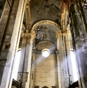 The synagogue from 1865 under renovation