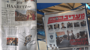 Newspaper headlines the next day 