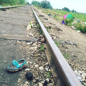 A show of a refugee near the Hungarian border (Seth J. Frantzman)