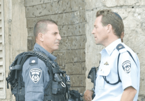 Micky Rosenfeld with a Yasam commander. (Seth J. Frantzman)